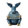 Reindeer Sculpture Ornament Office Souvenirs Gifts Desktop Desk Resin Statue Blue Sitting