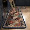 Roslen Kitchen Mat Set of 2 Anti Slip Waterproof Cushioned Memory Foam Mats for Standing Kitchen Comfort Floor Runner for Sink, Bathroom, Laundry, Office, Entryway & Balcony