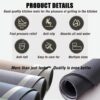 Roslen Kitchen Mat Set of 2 Anti Slip Waterproof Cushioned Memory Foam Mats for Standing Kitchen Comfort Floor Runner for Sink, Bathroom, Laundry, Office, Entryway & Balcony