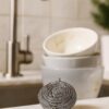 Round Shape Stainless Steel Ball Scrubber – Durable and Effective Cleaning Tool for Pots, Pans, and Kitchen Surfaces (15 GM, Pack of 4)