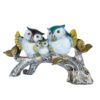 SAI TEERTH Textiles Owl Family Sitting on Tree Decorative Bird Showpieces Statue for Home Decor Living Room Bedroom Wall Shelf Table Top Garden Decoration Items -5