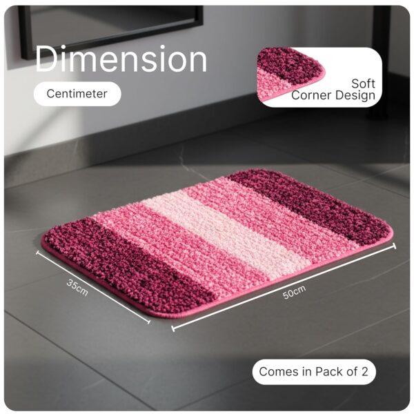 SARAL-HOME-EASY-LIVING-Microfiber-Striped-Anti-Skid-Bath-Rectangular-Mats35x50cm-Pack-of-2Turquoise-Pink.jpg SARAL HOME EASY LIVING Microfiber Striped Anti-Skid Bath Rectangular Mats,35x50cm |Pack of 2(Turquoise & Pink)