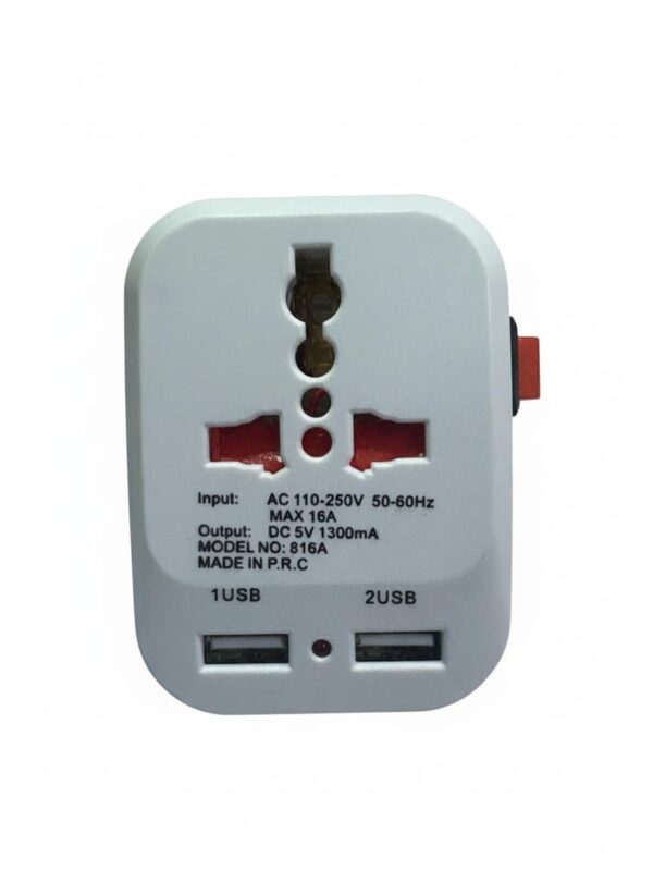 SBF Plastic Spice 3-Pin Universal Travel 1Adaptor (White) Set of SBF Plastic Spice 3-Pin Universal Travel 1Adaptor (White) Set of 1 (White)
