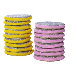 SCARPI Multipurpose Double-Sided Dishwashing Sponge Scrubber Pad | Kitchen & SCARPI Multipurpose Double-Sided Dishwashing Sponge Scrubber Pad | Kitchen & Bathroom Cleaning Tool | Reusable Foam Dish Cloth for Utensils, Sink & Home (Pack of 5)
