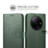 SHINESTAR Redmi A3 (2024) / Redmi A3x / Poco C61 Flip Back Cover | PU Leather Flip Cover Wallet Case with TPU Silicone Case Back Cover for Redmi A3 (2024) / Redmi A3x / Poco C61 - Unique Green