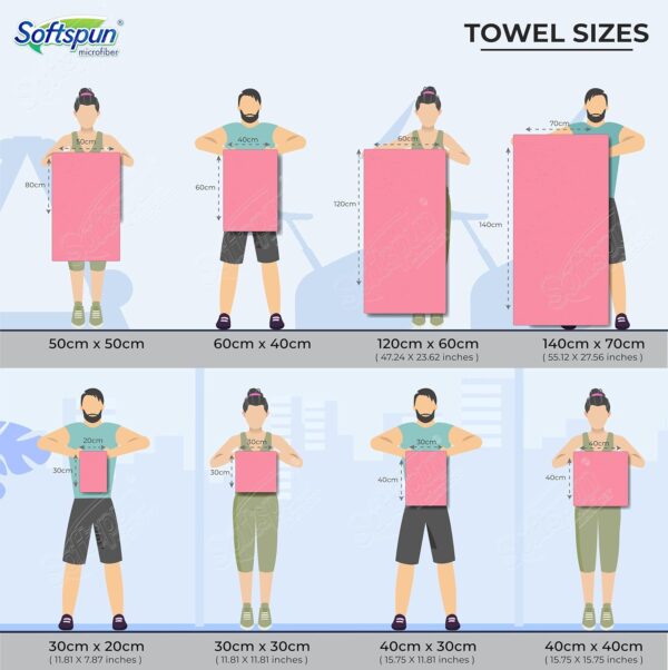 SOFTSPUN-Microfiber-Cleaning-Cloths-4pcs-40x40cms-340-GSM-Multi-Colour-Highly-Absorbent-Lint-and-Streak-Free-Multi-Purpose-Wash-Cloth-for-Kitchen-Window-Stainless-Steel-Silverware.jpg SOFTSPUN Microfiber Cleaning Cloths, 4pcs 40x40cms 340 GSM Multi-Colour! Highly Absorbent, Lint and Streak Free, Multi -Purpose Wash Cloth for Kitchen, Window, Stainless Steel, Silverware.
