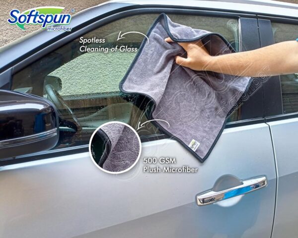 SOFTSPUN-Microfiber-Cloth-Silk-Banded-Edges-500-GSM-40X40-cms-Pack-of-4-Grey-Silk-Banded-Edge-Towel-Set-Extra-Thick-Microfiber-Cleaning-Cloths-Perfect-for-Bike-Auto-Cars-Both-Interior-and-Exterior.jpg SOFTSPUN Microfiber Cloth Silk Banded Edges 500 GSM 40X40 cms Pack of 4 Grey! Silk Banded Edge Towel Set Extra Thick Microfiber Cleaning Cloths Perfect for Bike Auto Cars Both Interior and Exterior.