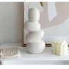 SPHINX Decorative Ceramic Vase for Flowers, Pampas Grass Vase, Vase for Money Plant Live Plants for Home, Office,Gifts- (Pebble Height- 8.5 Inches, White)