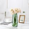 SPHINX Decorative Glass Vase for Flowers Plants Home Decor Office Living Table Decorations, Vases for Home Decor, Luster Glass Vase,Modern - (Green, Approx 9 Inches Height)