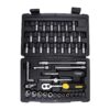 STANLEY STMT72794-8 1/4'' 46-PIECE Square Drive Metric Socket & Bit STANLEY STMT72794-8 1/4'' 46-PIECE Square Drive Metric Socket & Bit Set, Made with Double Nickel Chromium Alloy Coated Tip, Maxi-Drive™ Design Provides 15% More Torque than Standard Sockets, BLACK