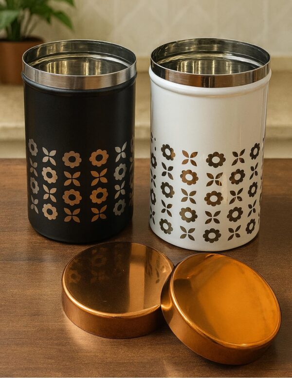 STEEPLE-Stainless-Steel-Storage-Containers-Set-of-2-750-ml-Steel-Jars-with-Lid-Airtight-Kitchen-Canisters-Tea-Coffee-Sugar-Container-Dry-Fruit-Box-for-Kitchen-Storage.jpg STEEPLE Stainless Steel Storage Containers Set of 2 | 750 ml Steel Jars with Lid | Airtight Kitchen Canisters | Tea Coffee Sugar Container | Dry Fruit Box for Kitchen Storage