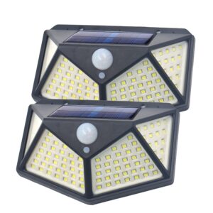 SUNET 100-LED Motion Sensor Outdoor Light IP65 Waterproof Wireless Led SUNET 100-LED Motion Sensor Outdoor Light IP65 Waterproof Wireless Led Solar Outdoor Lights Bright for Backyard Garden Fence Patio Front Door Garage Deck Pathway Porch