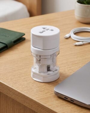 Sakar International Multipurpose Travel Adapter All-in-One Universal Plug with US UK EU AUS NZ Support, Worldwide Power Adapter for Mobile Laptop Charger with Compact Travel Design (2pc)