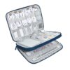 SaleOn 9x6 Inch 2 Layer Travel Organizer Pouch for Gadgets SaleOn 9x6 Inch 2 Layer Travel Organizer Pouch for Gadgets Cables Chargers Power Bank Cable Organiser Tech Bag Laptop Accessories Travel Pouch for Men (Navy Blue)