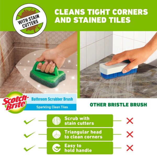 Scotch-Brite-Bathroom-Tile-Scrubber-Brush-Cleans-Tiles-hard-to-reach-corners-Floors-Tough-stain-removal-Ergonomic-handle-for-excellent-grip-Triangular-Head-for-easy-cleaning.jpg Scotch-Brite Bathroom Tile Scrubber Brush- Cleans Tiles, hard to reach corners, Floors, Tough stain removal, Ergonomic handle for excellent grip, Triangular Head for easy cleaning