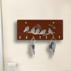Sehaz Artworks Key Holder for Home Decor Stylish | Key Stand | Key Hangers for Wall | Key Chain Holders for Wall | (7 Hooks, 5 Birds)