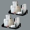 Self-Adhesive Bathroom Shelf - Designer Tray with 3M Sticker for Self-Adhesive Bathroom Shelf - Designer Tray with 3M Sticker for Wall Mount -Multipurpose Kitchen & Bathroom Storage Organizer Tray Rack (SF-Designer-Tray2) ABS