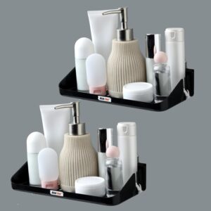 Self-Adhesive Bathroom Shelf - Designer Tray with 3M Sticker for Wall Mount -Multipurpose Kitchen & Bathroom Storage Organizer Tray Rack (SF-Designer-Tray2) ABS