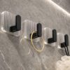 Self Adhesive Hooks Kitchen Wall Hooks - Heavy Duty 33lb(Max) Nail Free Sticky Hangers with Stainless Hooks Waterproof and Oilproof Reusable Utility Towel Bath Ceiling Hooks (4)