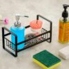 Self Adhesive Kitchen Sink Organizer Rack | Wall Mounted Sponge Self Adhesive Kitchen Sink Organizer Rack | Wall Mounted Sponge Holder Basket for Detergent Bottle, Scrubber & Brush | Rustproof Steel Storage Rack for Bathroom & Kitchen Use (Sponge)