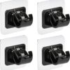 Self Adhesive Magic Wall Mounted Stickers for Kitchen and Bathroom Utility Heavy Duty and Storage Racks No Drill Waterproof Hangers Clear-Black-Pack of -10