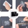 Self Adhesive Magic Wall Mounted Stickers for Kitchen and Bathroom Utility Heavy Duty and Storage Racks No Drill Waterproof Hangers Clear-Black-Pack of -10