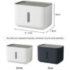 Self Adhesive Toilet Paper Holder for Bathroom with Mobile Stand, Wall Mounted Tissue Paper Holder, Toilet Paper Roll Holder for Bathroom, Bathroom Accessories (Navy Blue)
