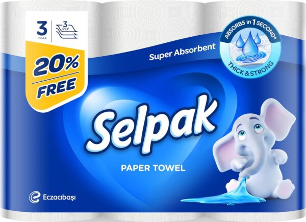 Selpak Paper Towel Kitchen Roll Tissue 3ply (3 rolls) Selpak Paper Towel Kitchen Roll Tissue 3ply (3 rolls)
