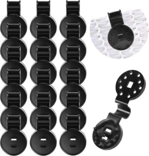 Shade Cloth Clips Heavy Duty Lock Grip for Sun Shade Net | Reusable Plastic Round Clamps for Garden, Greenhouse, Bird Net, Anti-UV Netting | Windproof Awning Fastener ((50 Pieces))