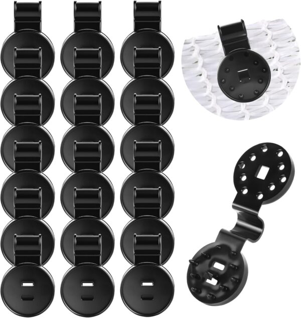 Shade Cloth Clips Heavy Duty Lock Grip for Sun Shade Shade Cloth Clips Heavy Duty Lock Grip for Sun Shade Net | Reusable Plastic Round Clamps for Garden, Greenhouse, Bird Net, Anti-UV Netting | Windproof Awning Fastener ((50 Pieces))
