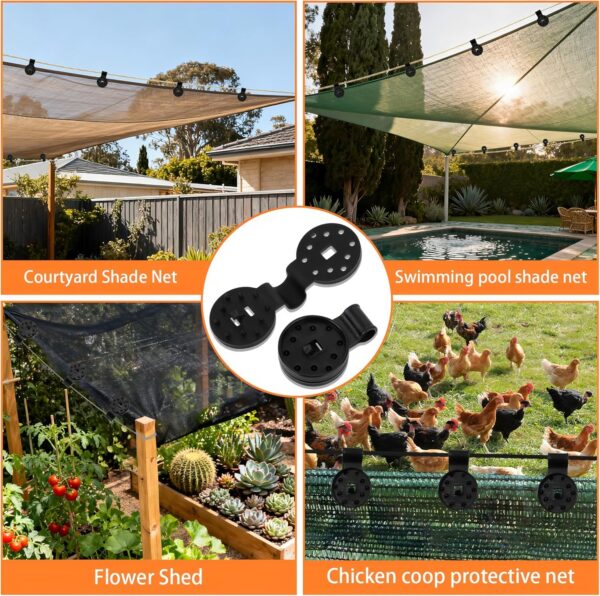Shade-Cloth-Clips-Heavy-Duty-Lock-Grip-for-Sun-Shade-Net-Reusable-Plastic-Round-Clamps-for-Garden-Greenhouse-Bird-Net-Anti-UV-Netting-Windproof-Awning-Fastener-50-Pieces.jpg Shade Cloth Clips Heavy Duty Lock Grip for Sun Shade Net | Reusable Plastic Round Clamps for Garden, Greenhouse, Bird Net, Anti-UV Netting | Windproof Awning Fastener ((50 Pieces))