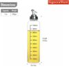SignoraWare Eze Flow Borosilicate Glass Oil Dispenser | Measurement Marking | Wide Bottleneck for Easy Reffiling | Lock Nozzle Lid | Essential oils | Grilling | Home & Restaurant use (1 ltr | Clear)