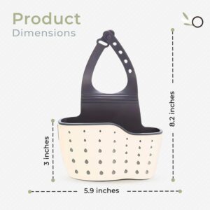 Silicone Sink Caddy Spounge Holder with Drain Holes Sponge Holder Silicone Sink Caddy Spounge Holder with Drain Holes Sponge Holder for Kitchen Sinks – Hanging Sink Organizer Adjustable Silicone Faucet Caddy for Sponges & Scrubbers (Multi color, Pack Of 1)