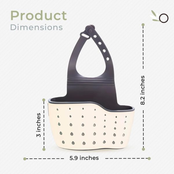 Silicone Sink Caddy Spounge Holder with Drain Holes Sponge Holder for Kitchen Sinks – Hanging Sink Organizer Adjustable Silicone Faucet Caddy for Sponges & Scrubbers (Multi color, Pack Of 1)