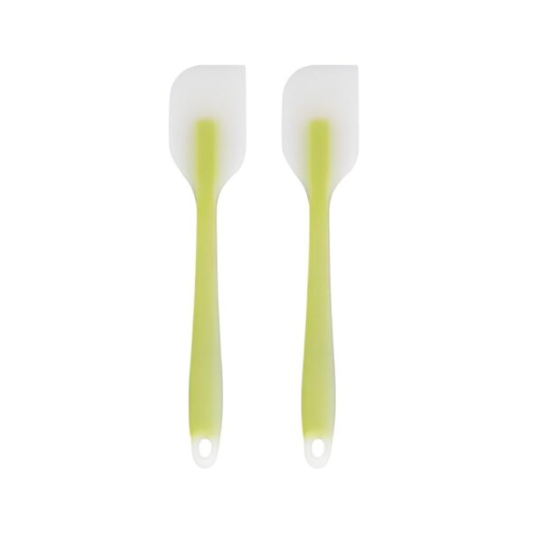 Silicone Spatula - Heat Resistant Flexible Spatula 450F with Stainless Steel Core - Food Grade Premium Good Grip Kitchen Utensils - Seamless, Heavy Duty, BPA Free (Set of 2, Green)