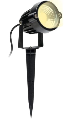 Sirius 5 Watts Outdoor Modern Aluminium Spot and Spike Garden Sirius 5 Watts Outdoor Modern Aluminium Spot and Spike Garden Light, IP65 Waterproof with Adjustable Head (Warm White)