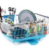 SmartSlide Stylish Stainless Steel Utensil Basket Drainer Dish Drainer Basket with Tray for Kitchen Vessel Drainer Rack Dish Drying Rack with Tray and Spoon Holder