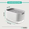 Soap Dispenser for Kitchen with Sponge Holder 300ml, Hollow Design, Durable & Smooth Body, Rust Proof, 2 in 1 Liquid Soap Dispenser, Sink Dish Washing Soap Dispenser Set [NR-1861]