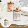 Soko-2-Pack-Qtip-Holder-with-Bamboo-Lids-Cotton-Swab-Storage-Dispenser-Acrylic-Vanity-Countertop-Cosmetic-Makeup-Organizer-Bathroom-Canister-Accessories-Set-for-Ball-Pads-Floss-Earbud-2-PC.jpg Soko 2 Pack Qtip Holder with Bamboo Lids, Cotton Swab Storage Dispenser, Acrylic Vanity Countertop Cosmetic Makeup Organizer - Bathroom Canister Accessories Set for Ball, Pads, Floss, Earbud - 2 PC