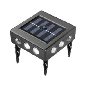 Solar 4 Way Wall Light, Up and Down Outdoor Security Solar 4 Way Wall Light, Up and Down Outdoor Security Wall Lamps, Ip65 Waterproof Solar Outdoor Lights, Solar Fence Lights Led Solar Wall Lights for Home Garden Porch(Warm Light) (2)