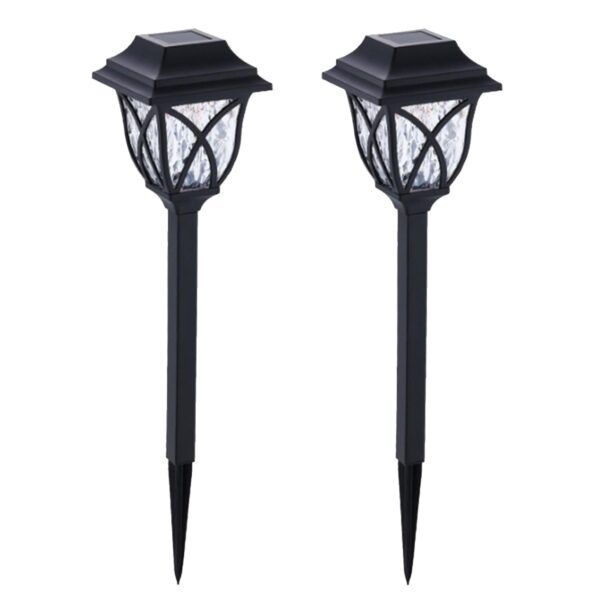 Solar Crystal Lawn Light Garden Landscape Lighting Sun Powered Outdoor Solar Crystal Lawn Light Garden Landscape Lighting Sun Powered Outdoor Decorative Lanterns Spotlights for Garden Pathway Pack of 2 (Crystal Solar Light)