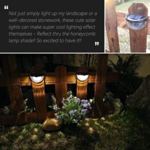 Solar Deck Outdoor Lights Waterproof Automatic Day Off & Night Solar Deck Outdoor Lights Waterproof Automatic Day Off & Night On Solar Lights for Outdoor Garden, Patio,Pathway,Wall,Stair & Yard Decoration,Balconies (Warm White) (2)