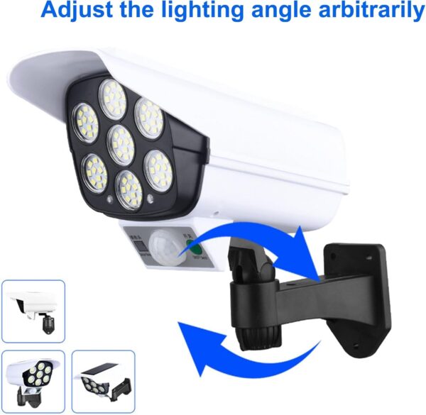 Solar-Dummy-Security-Camera-Light-with-Motion-Sensor-Waterproof-Outdoor-LED-Wall-Lamp-Auto-Day-Off-Night-On-3-Lighting-Modes-for-Home-Garage-Gate-Balcony-and-Garden-Safety-Illumination.jpg Solar Dummy Security Camera Light with Motion Sensor | Waterproof Outdoor LED Wall Lamp | Auto Day Off & Night On | 3 Lighting Modes for Home, Garage, Gate, Balcony and Garden Safety Illumination