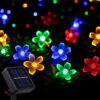 Solar Fairy Color String Light Inbuilt Rechargable Batery Waterproof 8 Solar Fairy Color String Light Inbuilt Rechargable Batery Waterproof 8 Mode Copper Wire for Indoor Outdoor Garden Yard Balcony Diwali Christmas Party & Led Light (75 Flower Multi-Colour)
