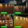 Solar-Fence-Lights-Solar-Lights-Outdoor-Waterproof-Solar-Powered-Outdoor-Lights-Deck-Lights-for-Outside-Garden-Backyard-Patio-Yard-Wall-Stair-Step-Railing-Post-3LED-Lighting-Warm-Light-6-Pack.jpg Solar Fence Lights - Solar Lights Outdoor Waterproof, Solar Powered Outdoor Lights Deck Lights for Outside Garden Backyard Patio Yard Wall Stair Step Railing Post 3LED Lighting, Warm Light, 6 Pack