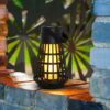 Solar Flame Lamp Outdoor – Decorative Hanging Garden Lantern with Solar Flame Lamp Outdoor – Decorative Hanging Garden Lantern with Flickering LED Flame | Solar Powered Waterproof Light with Ground Spike for Balcony, Patio, Lawn, Pathway, Yard Décor (Pack of 1)