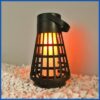 Solar Flame Lamp for Outdoor Use, Decorative Hanging Garden Light Solar Flame Lamp for Outdoor Use, Decorative Hanging Garden Light with Flickering LED Flame, Solar Powered Waterproof Lantern with Ground Spike, Warm White Ambient Light for, Balcony, Lawn(Pack of 2)
