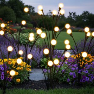 Solar Garden Lights 2 Pack 16 LED – Waterproof Outdoor Solar Garden Lights 2 Pack 16 LED – Waterproof Outdoor Solar Firefly Lights with 1 Lighting Modes for Garden, Patio, Balcony & Festival