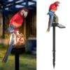 Solar Garden Lights, Outdoor Decorative Resin Parrot Solar LED Lights with Stake for Garden Lawn Pathway Yard Decortions(Home Decor, Garden Decor,Wall Decor)(Warm Yellow Light Multicolour)(PC-1)