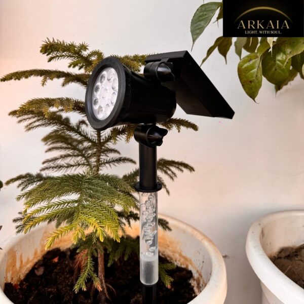 Solar Garden Spotlight Outdoor – Automatic Solar Powered LED Stake Light with Ground Spike, IP65 Waterproof for Plants, Lawn & Pathway